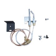 Americangaslogs Manual Safety Pilot Control System for Gas Log Sets   Compatible with Natural Gas & Propane, Includes Heat Shield and Pilot Kit Pilot