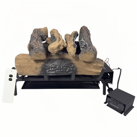 Americangaslogs Vented 18inch-24inch Gas Logs Sets Gas Fireplace Burner (Electrical Machinery, 18 inch Natural Oak)