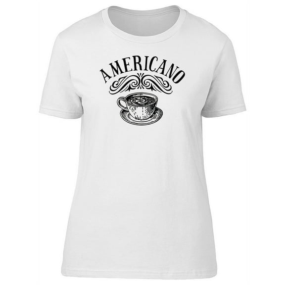 Americano Vintage Coffee Cup Tee Women's -Image by Shutterstock