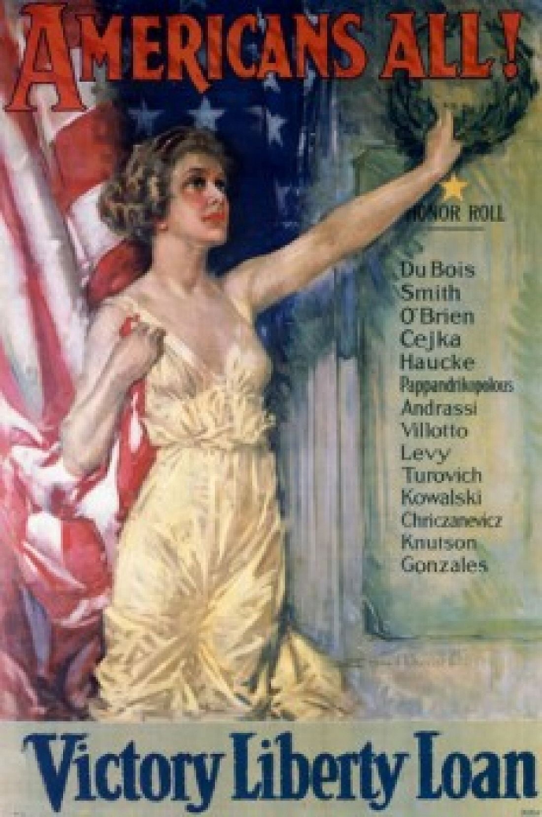 Americans All - Victory Liberty Loan World War I war posters Canvas Art - (18 x 24)