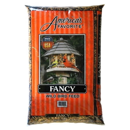 Americas Favorite 10 lbs Fancy Wild Bird Feed Orange Stripe Bag, Orange Stripe