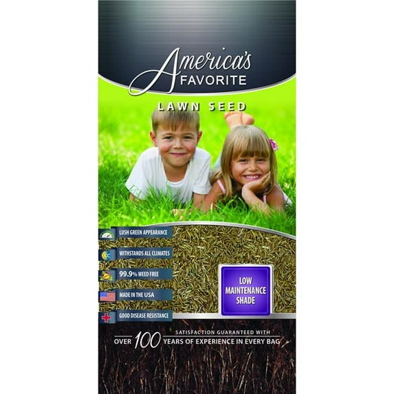 Americas Favorite 100005 25 lbs Low Maintenance Shade Lawn Seed Mix, Purple