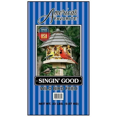 Americas Favorite 4150050 20 lbs Singin Good Wild Bird Feed Blue Stripe Bag, Blue Stripe