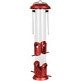 thumbnail image 1 of Americas Favorite 556080 15 in. MP4 AF15R Deluxe Tube Feeder with Thistle Inserts, Red, 1 of 5