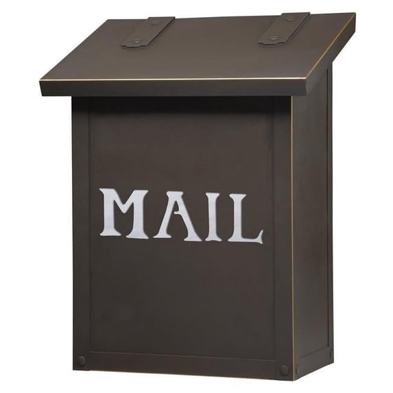 Americas Finest Lighting AF-1-MAIL-BZ-WW Classic Vertical Mailbox with Mail Stencil, Wispy White - Architectural Bronze