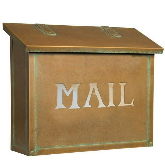 Americas Finest Lighting AF-3-MAIL-NV-HN Classic Large Mailbox with Mail Stencil, Honey - New Verde