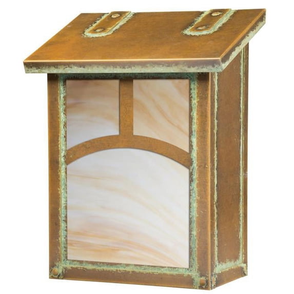 Americas Finest Lighting AF-3021-NV-HN Arch Verical Mailbox, Honey - New Verde