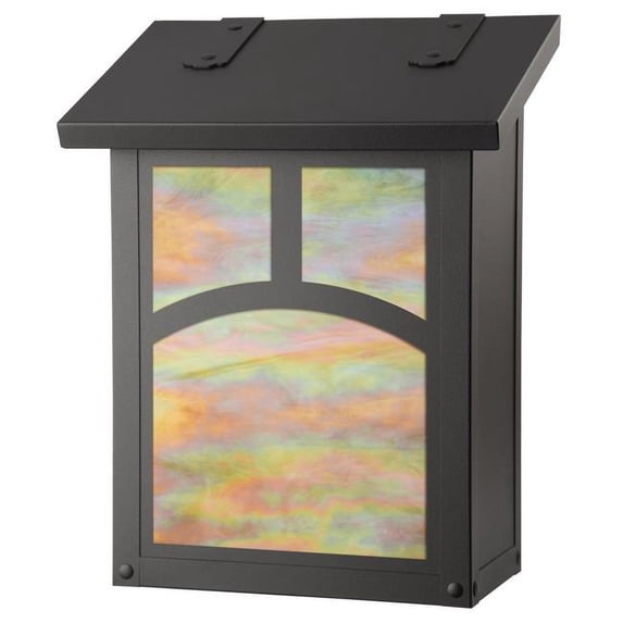 Americas Finest Lighting AF-3021-TB-GI Arch Verical Mailbox, Gold Iridescent - Textured Black