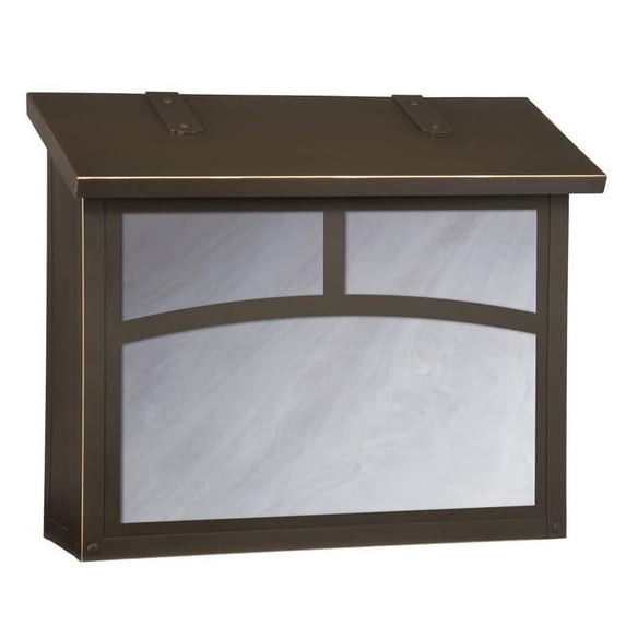 Americas Finest Lighting AF-3023-BZ-WW Double T Large Mailbox, Wispy White - Architectural Bronze