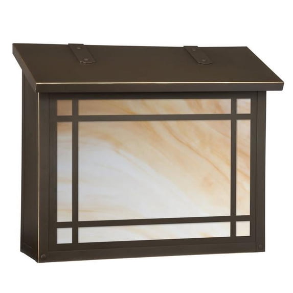 Americas Finest Lighting AF-3043-BZ-HN Summit Large Mailbox, Honey - Architectural Bronze