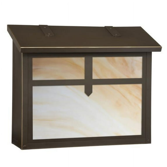 Americas Finest Lighting AF-3053-BZ-HN Arrow Large Mailbox, Honey - Architectural Bronze