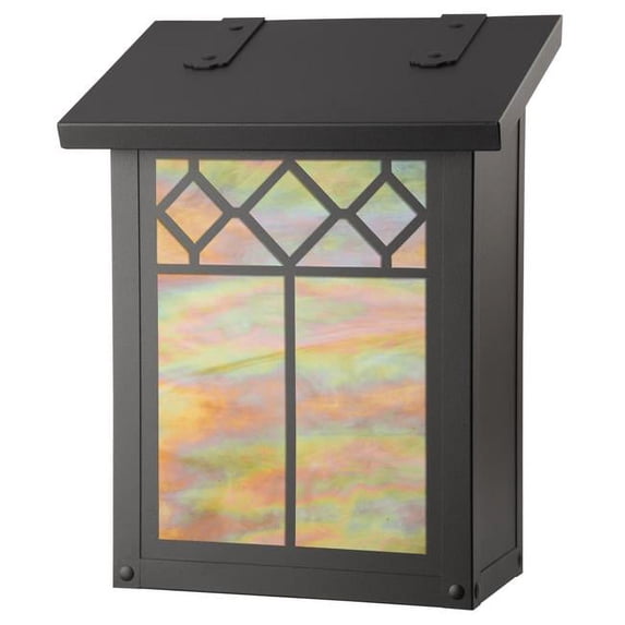 Americas Finest Lighting AF-3071-TB-GI Window 1 Verical Mailbox, Gold Iridescent - Textured Black