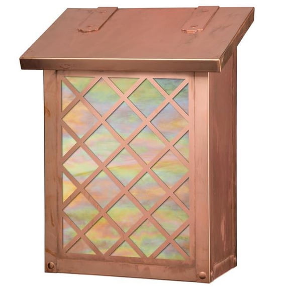 Americas Finest Lighting AF-3081-OP-GI Window 6 Verical Mailbox, Gold Iridescent - Old Penny