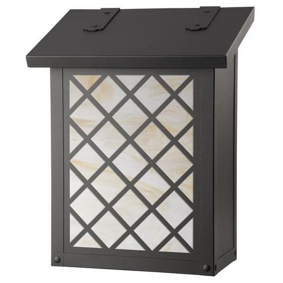 Americas Finest Lighting AF-3081-TB-CH Window 6 Verical Mailbox, Champagne - Textured Black