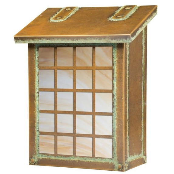 Americas Finest Lighting AF-3091-NV-HN Window 3 Verical Mailbox, Honey - New Verde