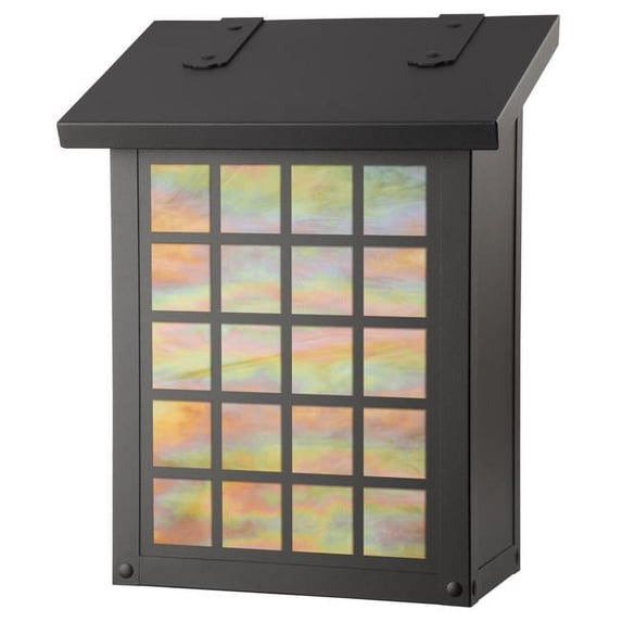 Americas Finest Lighting AF-3091-TB-GI Window 3 Verical Mailbox, Gold Iridescent - Textured Black
