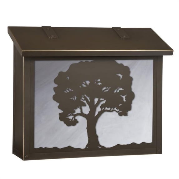 Americas Finest Lighting AF-3123-BZ-WW Oak Tree Large Mailbox, Wispy White - Architectural Bronze