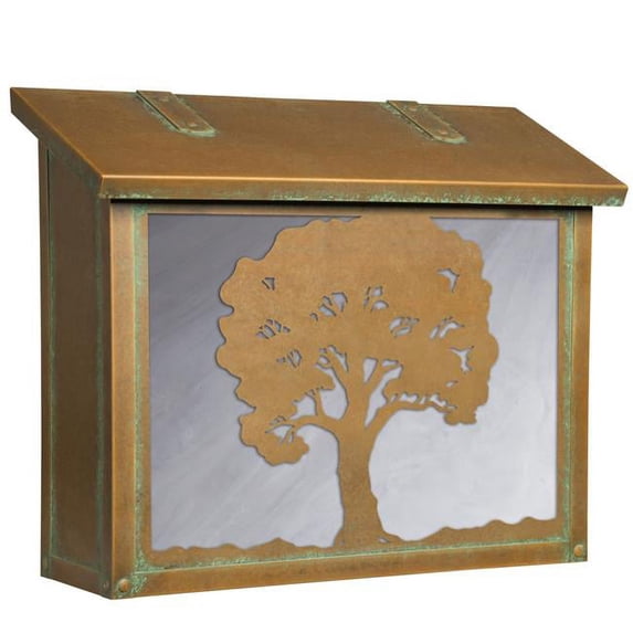 Americas Finest Lighting AF-3123-NV-WW Oak Tree Large Mailbox, Wispy White - New Verde