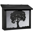 thumbnail image 1 of Americas Finest Lighting AF-3123-TB-WW Oak Tree Large Mailbox, Wispy White - Textured Black, 1 of 1