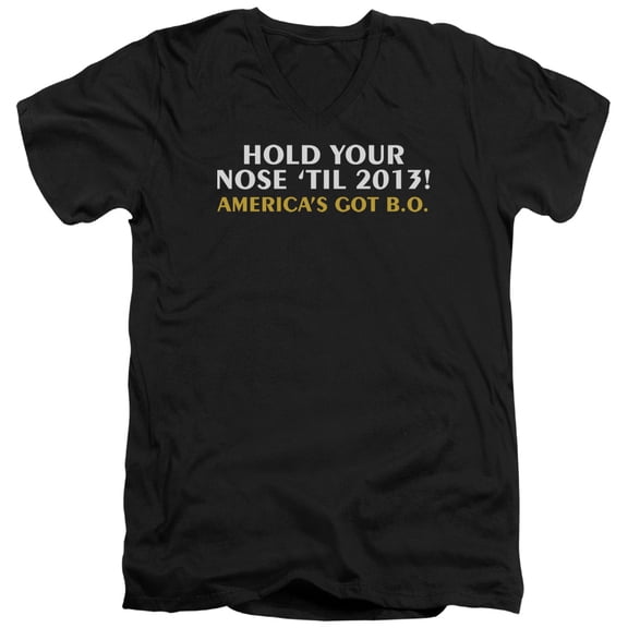 - Americas Got B O - Slim Fit V Neck Shirt - Medium
