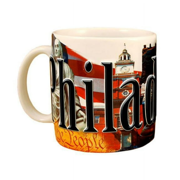 Americaware  Philadelphia 18 oz Full Color Relief Mug