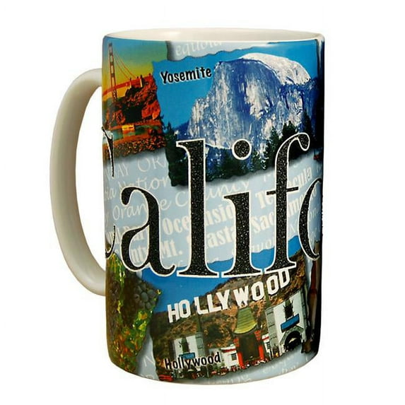 Americaware SMCAL03 California 18 oz Tall Color Etched Mug