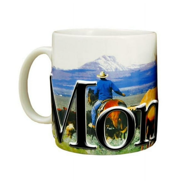 Americaware SMMON01 Montana 18 oz Full Color Relief Mug