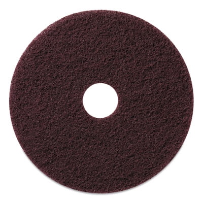 Americo® Stripping Pad, 20" Diameter, Burgundy, 5/Carton 430520