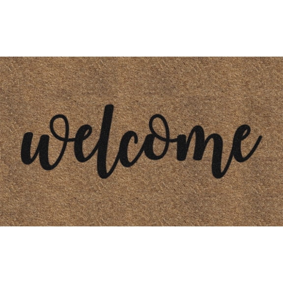 Americo Home 18 In. x 30 In. Welcome Home Koko Faux Coir Entrance Mat 77FLWSC830