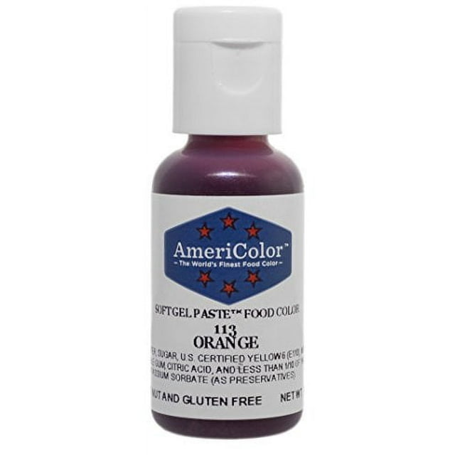Americolor Soft Gel Paste Food Coloring, Orange, .75 oz
