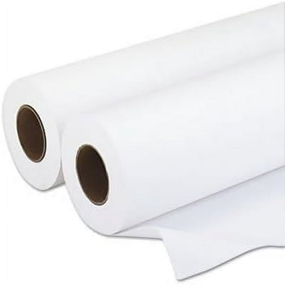 Amerigo Wide-Format Paper, 3" Core, 20 Lb, 24" X 500 Ft, Smooth White, 2/Pack