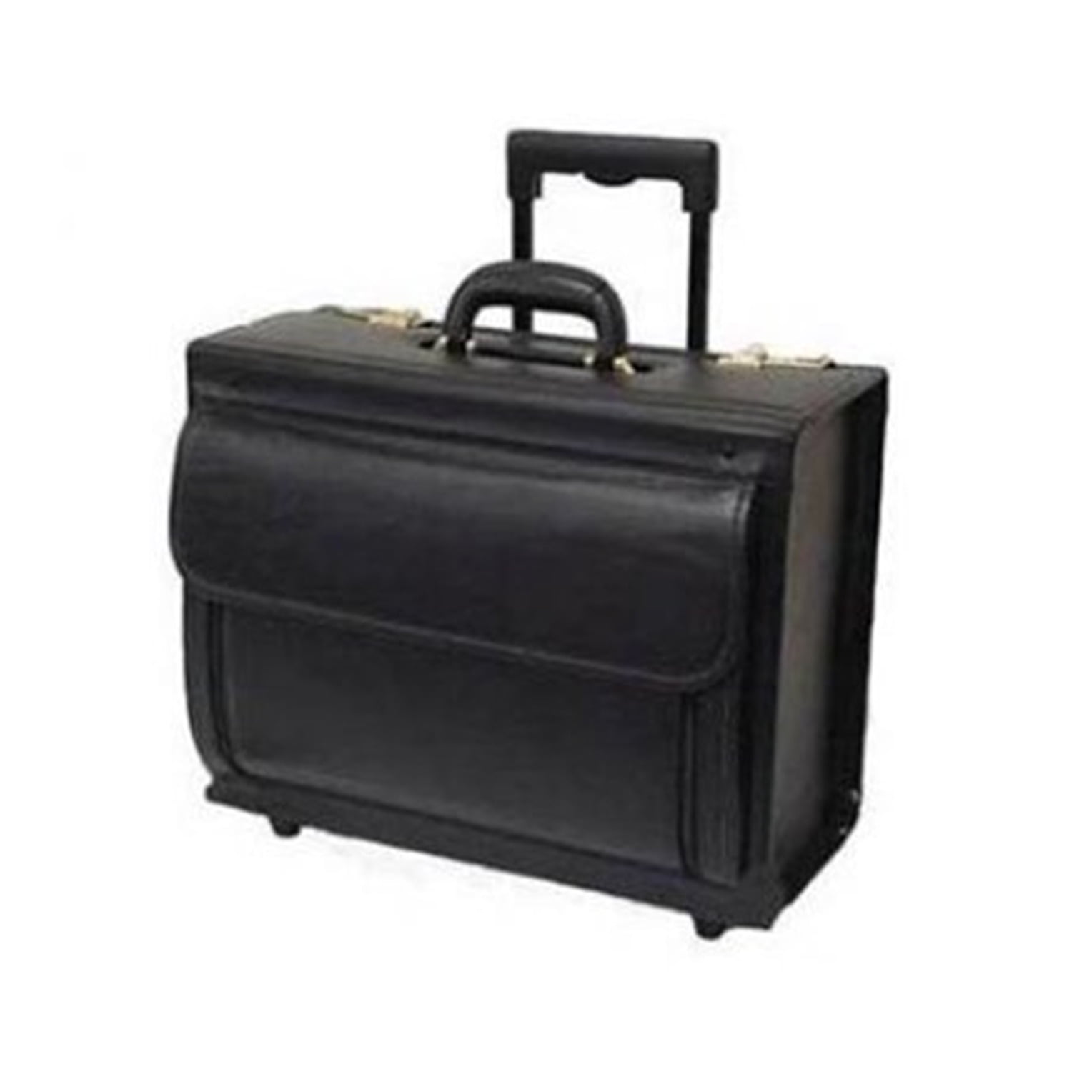 Amerileather 18550 Leather Wheeled Catalog Case, Black