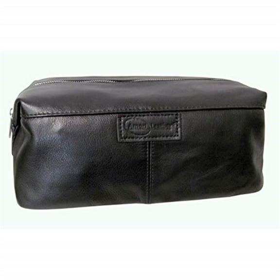 Amerileather 23-0 Amerileather Madison Leather Toiletry Bag, Black