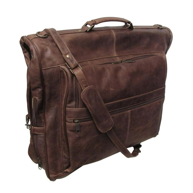 Amerileather Amerileather Terrazzo Brown Threesuit Leather Garment Bag