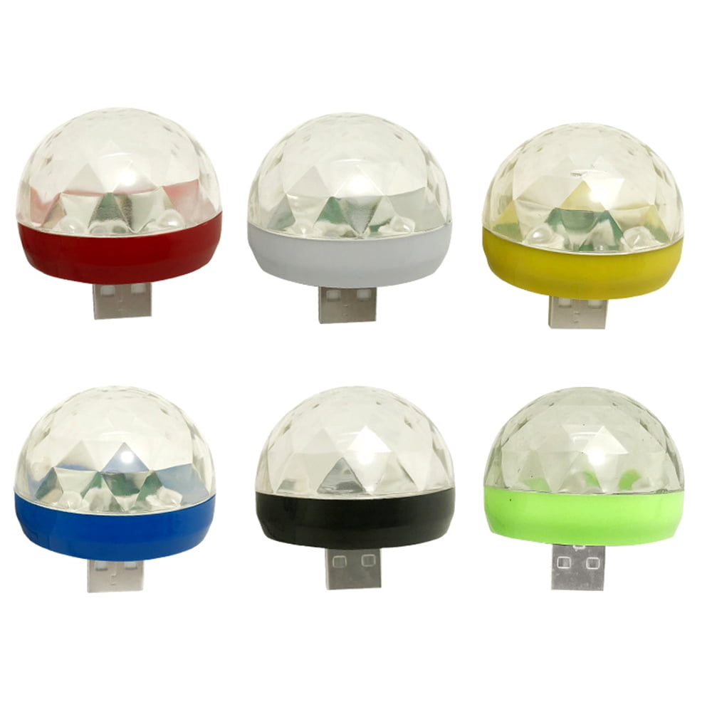 Mini Disco Light Rotating USB Ball Light RBG LED Lamp Portable Home Party Stage Light Random Color