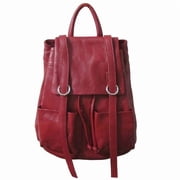 Amerileather Chief Leather Backpack in Red Color