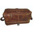 thumbnail image 1 of Amerileather  Cosmetic Toiletry Bag with Bonus Accessories Distressed Two-Tone Brown, 1 of 5