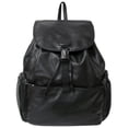 thumbnail image 1 of Amerileather Jumbo Leather Backpack in Black Color, 1 of 7