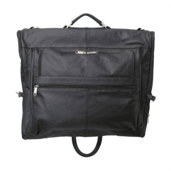 Amerileather Leather 3-suit Garment Bag in Black Color