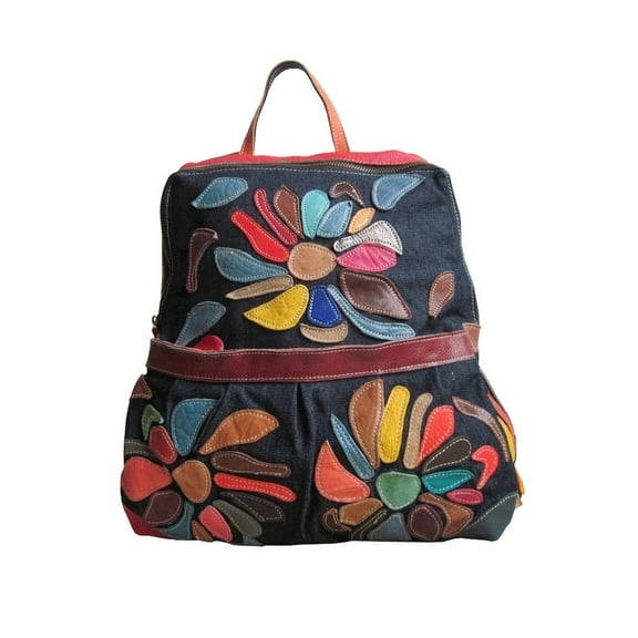 Amerileather Mini-Carrier Leather Backpack in Multi Color