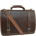 thumbnail image 1 of AmeriLeatherExecutive Briefcase - Double Slip-In Traditional Leather Briefcase for Men & Women-Color:Brown, 1 of 4