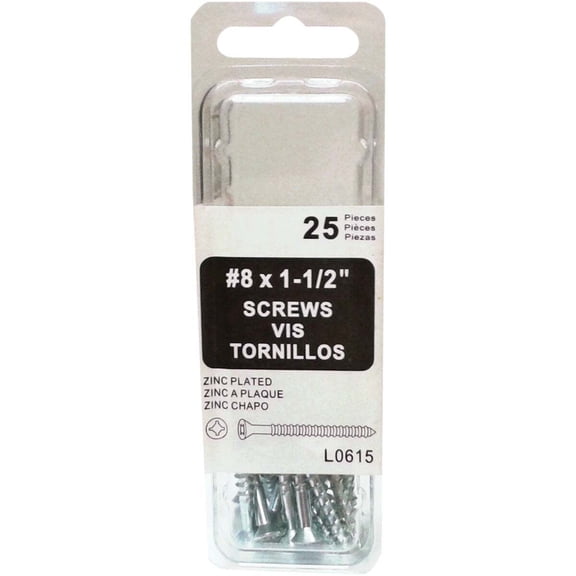 Amerimax 1.5 In. Zinc Coated Galvanized Screw (25-Pack) L0615HP