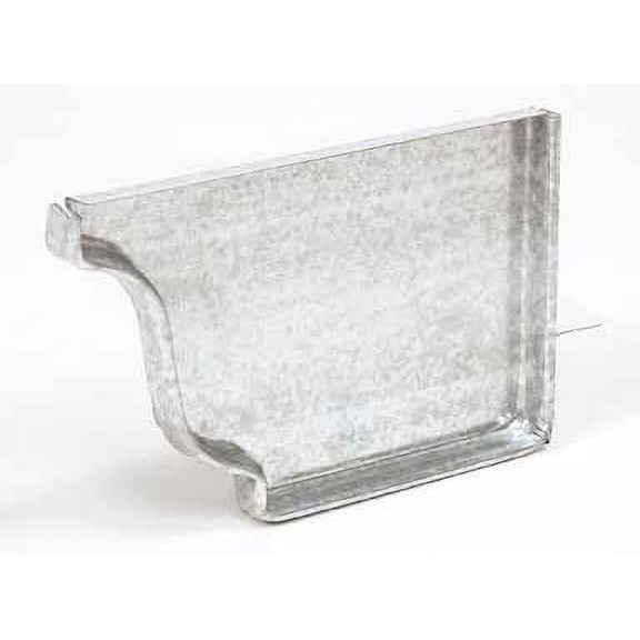 Amerimax 15206 4" Right Galvanized Steel Gutter End Cap