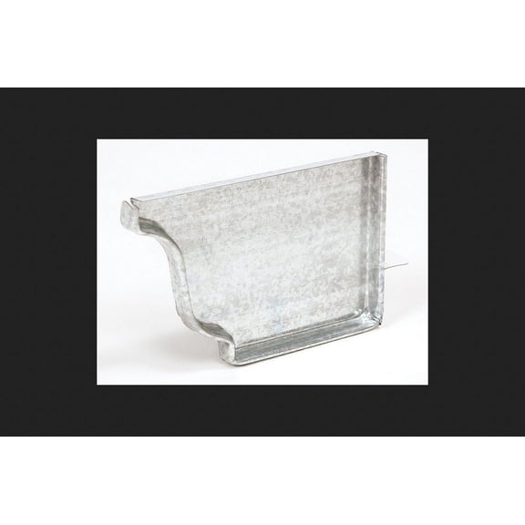 Amerimax 2.875 in. H x 4 in. W x 4 in. L Metallic Galvanized Steel K Right End Cap