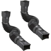 Amerimax 2-Pack Black Flexible Downspout Extension Gutter Connector Rainwater Drainage
