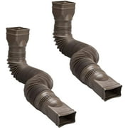 Amerimax 2-Pack Brown Flexible Downspout Extension Gutter Connector Rainwater Drainage