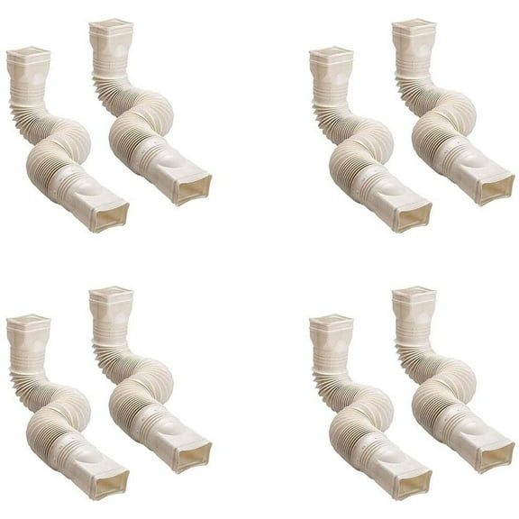 Amerimax 2-Pack Stone Flexible Downspout Extension Gutter Connector Rainwater Drainage Four Pack