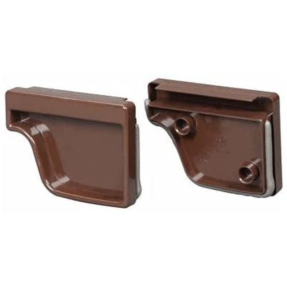 Amerimax 2 in. H x 3.5 in. W x 4.6 in. L Brown Vinyl Traditional Gutter End Cap Set - Case of: 14;