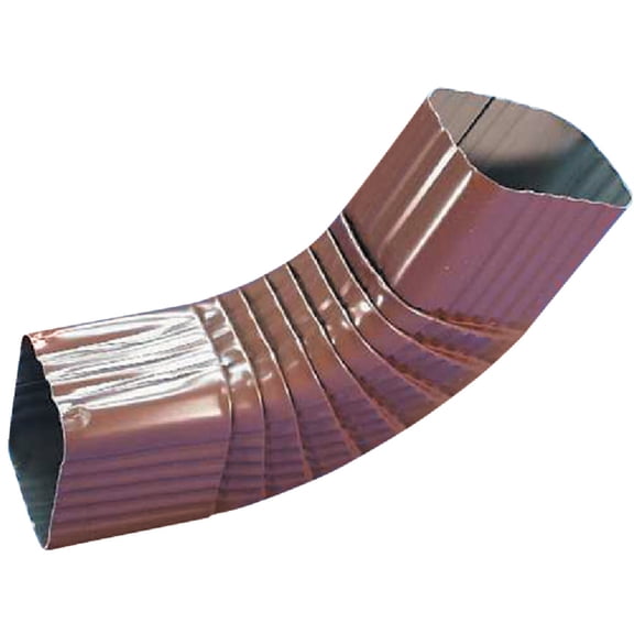 Amerimax Home Products Downspout Elbow B Style - Durable Metal - 2 in x 3 in Brown