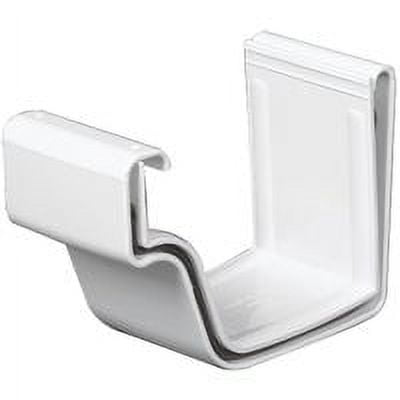 Amerimax 5 In. Traditional K-Style White Vinyl Gutter Slip Joint Connector